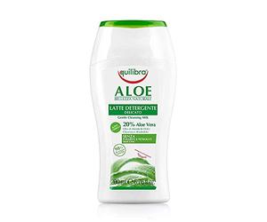 Equilibra Cuidado Facial, Leche Limpiadora Delicada a Base de Aloe Vera, Adecuada para Pieles Sensibles, Desmaquillante Facial, Hidratante, Calma y Equilibra la Piel, 200 ml
