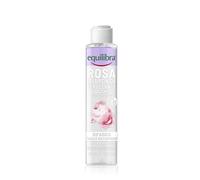 Equilibra, Desmaquillante de ojos rosa hialurónico, desmaquillante bifásico, también resistente al agua, con pestañas activas fuertes, extracto de rosa de damasco, ácido hialurónico con
