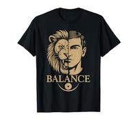 Equilibra el león, la dualidad humana, la fuerza y la calma, diseño Camiseta