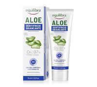 equilibra Higiene Dental, Aloe Dentífrico Blanqueante, Dentífrico Aloe Vera para Dientes Blancos Delicado con Sabor Fresco, Ayuda a Protege contra la placa, Caries, Manchas, Amarillo, 75 ml