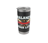 Equilibra tu vida ama el rafting en el río Buen remo Kayak Vaso térmico de acero inoxidable de doble pared