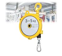 Equilibrador de resorte con bloqueo automático, Equilibrador de resorte retráctil con gancho ajustable y cable acero 1 a 70 kg(3-5kg)