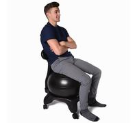 Equilibrio Bola Silla Silla De Oficina Con Balón Medicinal Para Adultos, Personas Altas, Silla Inflable Con Balón De Equilibrio, Pelota De Yoga De Estabilidad Con Base De Rodillo, Sillas Con Balón