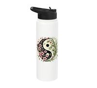 Equilibrio Y Belleza De Tai Chi Floral Stainless Steel Insulated Water Bottle