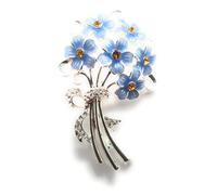 equilibrium Broche chapado en plata Forget Me Not, Plata, Bañado en plata