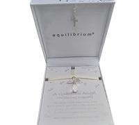Equilibrium Recuerdo de bautizo de ángel de la guarda, 1 Count (Pack of 1), Piedra Plata, Cubic Zirconia