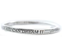 Equilibrium Silver Plated Bangle - If You Can Dream It You Can Achieve It