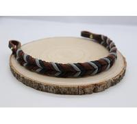 Equimour Correa para la cabeza configurable para trense o bordes, de piel engrasada y paracord, 100% hecha a mano en Alemania