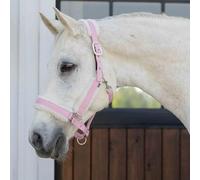 Equinavia Valkyrie - Cabestro de caballo de forro polar ultra polar, ajustable, con correas de nailon, color rosa dulce, blanco marfil, mazorca