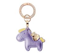 Equine Key Ring - Horse Figure Key Holder for Personal Accessories | Metal Casting with Polished Finish Pocket Organizer Clip Keepsake for Daily Carry Compact Carry Friendly Size 1.89x2.28 in