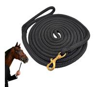 Equine Lead Rope, Horse Tack Line, Heavy Duty Cord with Secure Brass Hook, Grooming Showing Competition Training Gear, Trail Riding Barn Farm Stable Outdoor Riding School Equestrian Accessory
