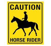 Equine Path Slow Down Metal Sign 12x8 Inch