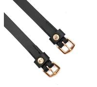 Equine Smile ES4010 Correa de esporas con cristales brillantes de piel para esporas de repuesto, accesorios para espolones, correa de espolones, fijación de esporas (cuero negro y diamantes de
