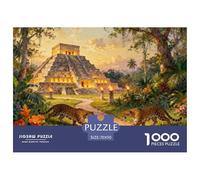 Equinocio de la Pirámide Mexicana de Chichen Itza Puzzle De Madera Impermeable DIY Puzzles De 1000 Piezas Regalos para Adultos Imposible Rompecabezas Decoración del Hogar