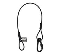 Equinox 25kg Black Stainless Steel Safety Wire with Screw Gate Carabiner 35cm