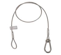 Equinox 25kg Stainless Steel Safety Wire with Carabiner 75cm