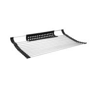 Equinox 544843 - Escurridor de vajilla Plegable y extraíble de Silicona y Acero Inoxidable - Alfombra de Goteo para Vasos, Frutas, Verduras, escurridor de Cocina - 50 x 35 cm