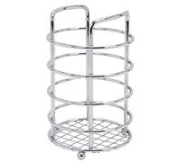 Equinox Porta Cubiertos de Hilo, Cromo, Gris, 10x16x10 cm