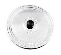 Equinox Tapa Colador, Acero Inoxidable, Gris, 27x30.5x3 cm
