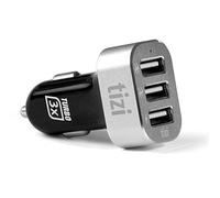 equinux Tizi Turbolader 3X - Caricabatterie per veicoli (attendore per Auto) con 3 USB con technologia Auto MAX Power per Auto, tre Porte High Power USB indipendenti dal fabbricante (Fino a 2,1A)