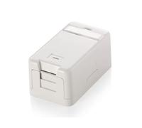 Equip 1 Caja de Montaje Keystone Jack con Tapa, Color Blanco.