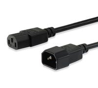 Equip 112100 - Cable alimentación Macho-Hembra, 1.8 m, Color Negro