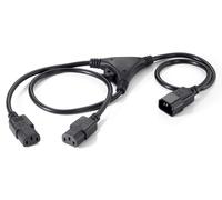 Equip 112210 power cable Black 1.6 m C14 coupler 2 x C13 coupler