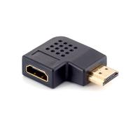 Equip Adaptador HDMI > HDMI 90 plano acodado S/B negro bolsa de plástico