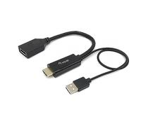 Equip Adaptador HDMI a DisplayPort Activo Macho/Hembra 15cm Negro