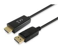 Equip 119391 - Adaptador Displayport (HDMI, ST/ST, 3 m, 4 K, 30 Hz), Color Negro