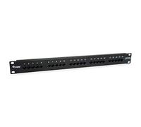 Equip Panel de parcheo 125298 25x CAT3 19" 1U Dual-IDC-Comp. Negro