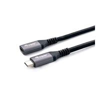 Equip 128370 Cable alargador USB 3.2 Gen 2 C a C, M/F, 0,5 m, 4 K/60 Hz, 10 Gbps, color negro