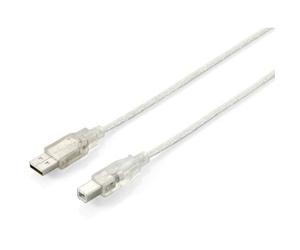 Equip 128651 cable usb 2.0 tipo a a tipo b, 3,0 m , plata transparente
