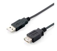 Equip 128851 Cable de extensión USB 2.0 tipo A macho a hembra, 3,0 m , negro