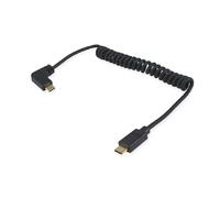 Equip 128889 - Cable de espiral (USB 2.0 C a C en ángulo de 90°, macho/macho, 1