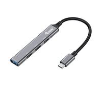 Equip Hub USB-C Life – 1 puerto USB-C, 3 puertos USB 2.0, aluminio