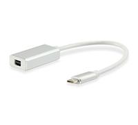 Equip 133457 Adaptador de Cable USB Type C Mini DisplayPort Blanco - Adaptador para Cable (USB Type C, Mini DisplayPort, Male Connector/Female Connector, 0,15 m, Blanco)