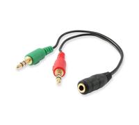 Equip AUDIO Jack 3.5-Hembra a 2x Jack 3.5-Macho - Cable