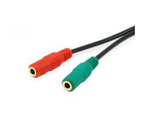 Equip - 147943 cable de audio 1,5 m 2 x 3.5mm 3,5mm Negro