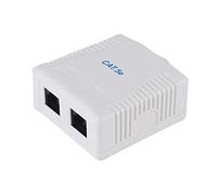 Equip 235114 - Caja de Montaje (Cat. 5e, 2 Puertos RJ45, UTP, 2 Puertos, Cat. 5e), Color Blanco