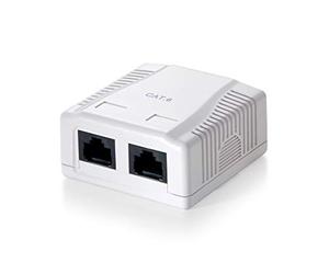 Equip 235212 - Caja de montaje en superficie, Cat.6, de 2 puertos, Versión 1, Blanco