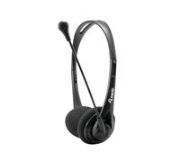 Auricular equip life microfono jack 3.5mm ( incluye adaptador 1 a 2 jacks ) negro