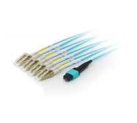 Equip - 25556307 Cable de fibra óptica e InfiniBand 3 m MTP 4x LC Cian