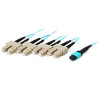 Equip 25557407 Cable de Fibra optica 7 m OM4 MTP 4X SC Cian - Cable de Fibra ópt