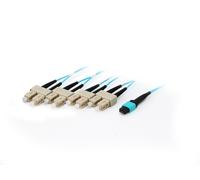Equip 25557707 cable de fibra optica 15 m OM4 MTP 4x SC Cian - Cable de fibra óp