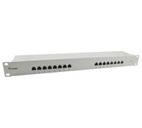 Equip Panel de conexiones 326317, Cat. 6 apantallado, 16 puertos, gris claro