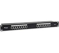 Equip Panel de Conexiones 326417 Cat. 6 apantallado 16 puertos Negro
