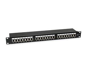 EQUIP 326425 PATCHPANEL 24X RJ45 CAT6 19" 1HE Negro