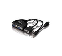 Equip - Cable-vga-Splitter 2 Port - Splitter de vídeo (1 x hdb 15/m, 2 x hdb 15/f, 1 x USB a/m, 1 x USB a/f, 2048 x 1536 Pixeles, 450 MHz, 70 x 25 x 72 mm)