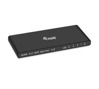 Equip 332716 - Divisor HDMI 2.0 (2 Puertos, Ultrafino, 4 K/60 Hz), Color Negro